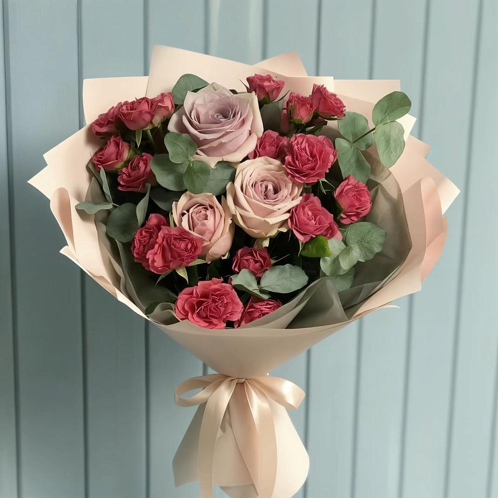 Букет цветов из: Гвоздики и Розы в Берёзовском Кемеровской области