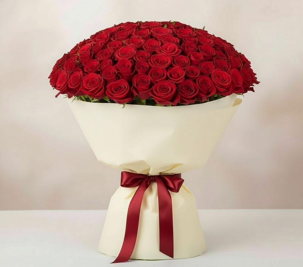 Букет 101 Красная роза Милано в Берёзовском Кемеровской области
