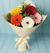 Букет цветов из:  Герберы в Берёзовском Кемеровской области