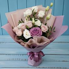 Букет цветов из:  Розы и Лизиантусы #REPLACE_PRED# Берёзовском Кемеровской области