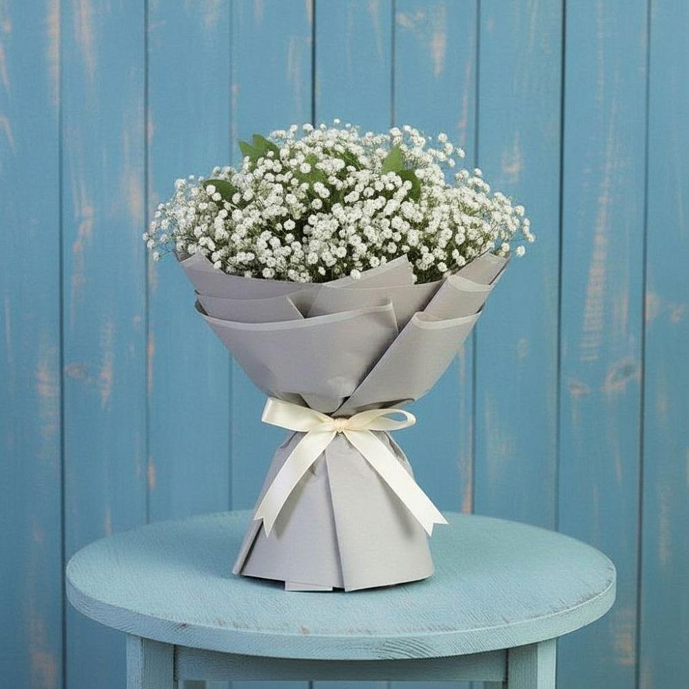 Букет цветов из: Гипсофила в Берёзовском Кемеровской области