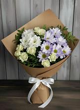 Букет цветов из:  Хризантемы и Розы в Берёзовском Кемеровской области