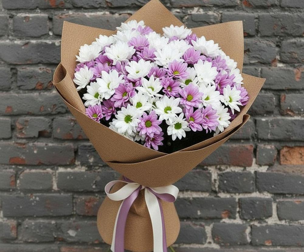 Букет цветов из: Хризантемы в Берёзовском Кемеровской области