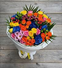 Букет цветов из:  Розы и Хризантемы в Берёзовском Кемеровской области