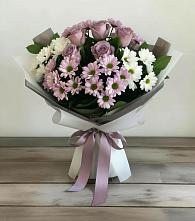 Букет цветов из:  Хризантемы и Розы в Берёзовском Кемеровской области