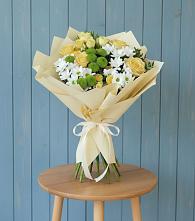 Букет цветов из:  Хризантемы и Розы в Берёзовском Кемеровской области